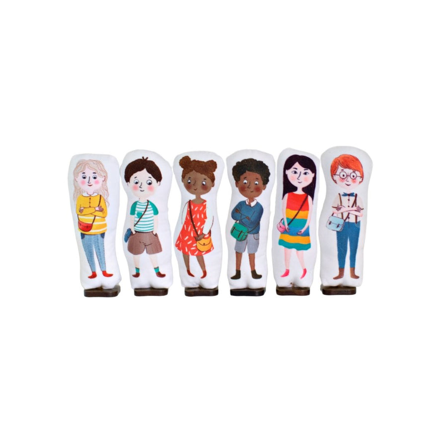 Set of 6 Plush Dollhouse Dolls - PlayMaysie